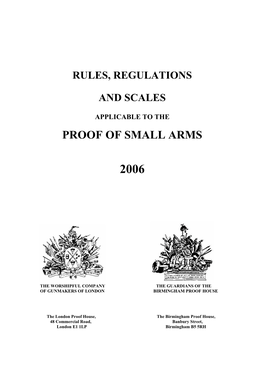 Rules, Regulations and Scales