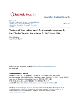 Tradecraft Primer: a Framework for Aspiring Interrogators