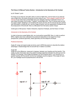 The Falcon 3 Tactics Manual