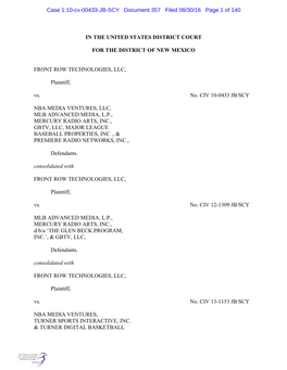 Case 1:10-Cv-00433-JB-SCY Document 357 Filed 08/30/16 Page 1 of 140