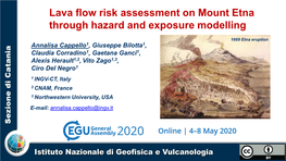 Lava Flow Risk Assessment on Mount Etna Through Hazard and Exposure Modelling