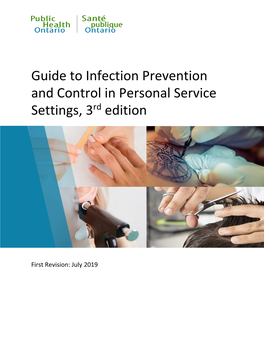 Guide to Infection Prevention and Control in Personal Service Settings, 3Rd Edition