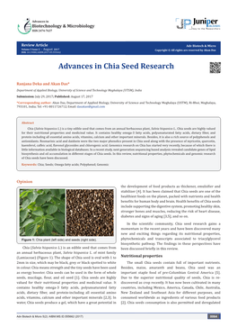 Advances in Chia Seed Research