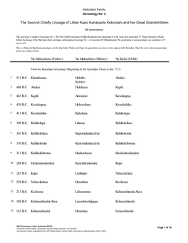 9002 Genealogy 2 Lillian Kekoolani EXCEL