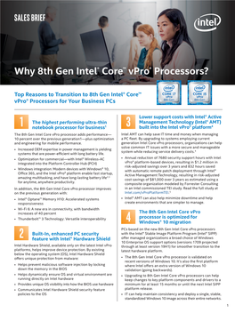 Why 8Th Gen Intel® Core™ Vpro® Processors?