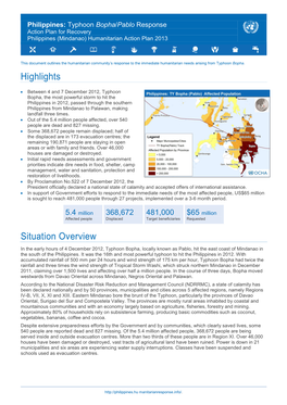 Typhoon Bopha Pablo Response