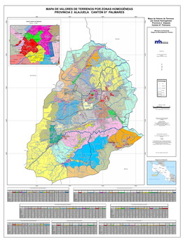 Mapa Del Cantón Palmares 07, Distrito 01