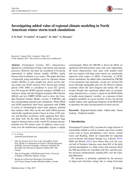 Investigating Added Value of Regional Climate Modeling in North American Winter Storm Track Simulations