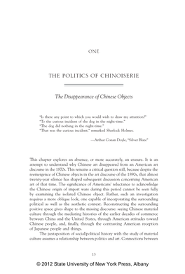 The Politics of Chinoiserie