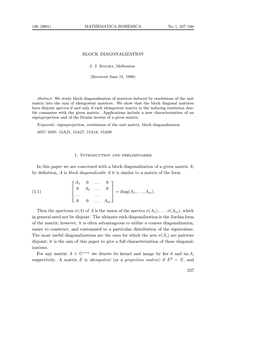 Block Diagonalization