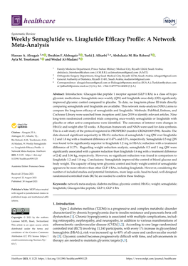 Weekly Semaglutide Vs. Liraglutide Efficacy Profile: a Network Meta