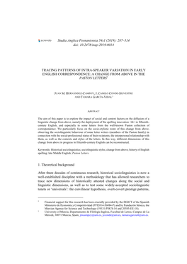 Studia Anglica Posnaniensia 54S1 (2019): 287–314 Doi: 10.2478/Stap-2019-0014