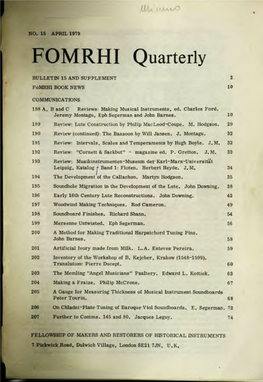 FOMRHI Quarterly