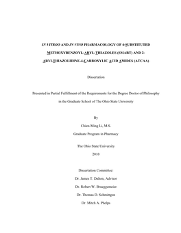 In Vitroo and in Vivo Pharmacology of 4-Substituted