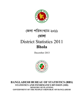 District Statistics 2011 Bhola