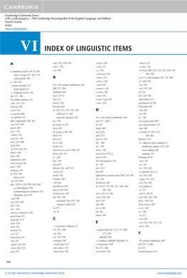 Index of Linguistic Items