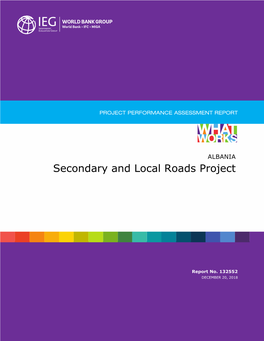 Albania: Secondary and Local Roads Project