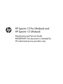 HP Spectre 13 Ultrabook