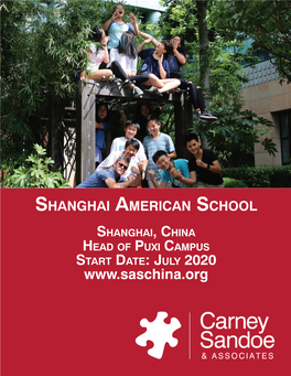 Shanghai, China Head of Puxi Campus Start Date: July 2020 Overview