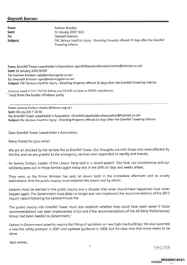 Email Chain Dated 6 July 2017 Between Jeremy Corbyn & Shahid