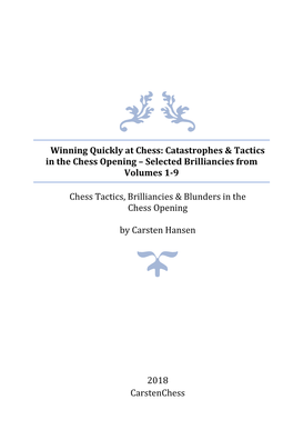 Catastrophes & Tactics in the Chess Opening