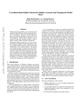 A Gradient-Based Split Criterion for Highly Accurate and Transparent Model Trees