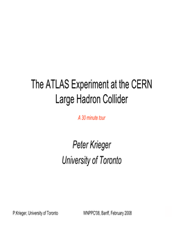 The ATLAS Experiment at the CERN Large Hadron Collider