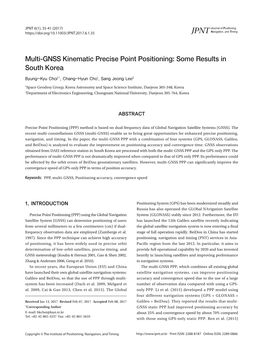 Multi-GNSS Kinematic Precise Point Positioning: Some Results in South Korea