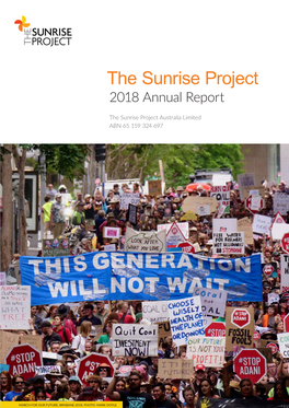 Sunrise-Project-Annual-Report-2018 Web.Pdf