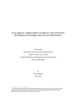 Scalability, Throughput Stability and Efficient Buffering in Reliable Multicast Protocols°