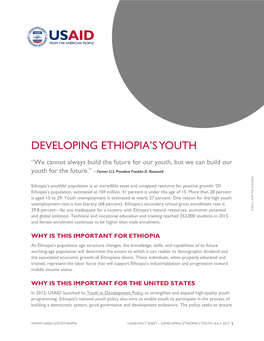 Developing Ethiopia's Youth