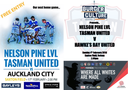 Nelson Pine Lvl Tasman United V Hawke's Bay United