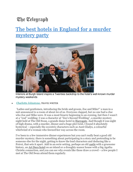The Best Hotels in England for a Murder Mystery Party