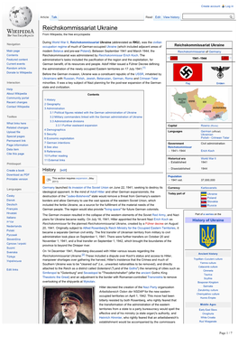 Reichskommissariat Ukraine from Wikipedia, the Free Encyclopedia