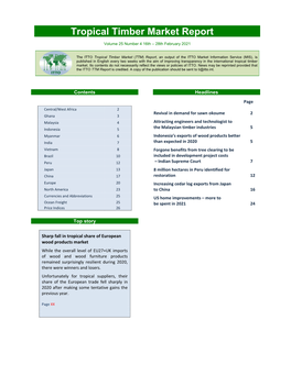 ITTO Tropical Timber Market Report