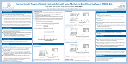 Disproportionality Analysis of Antiretrovirals