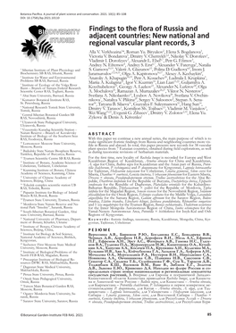 New National and Regional Vascular Plant Records, 3 Alla V