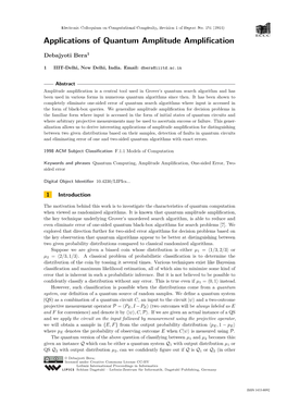 Applications of Quantum Amplitude Amplification