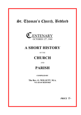 Short History of the Parish