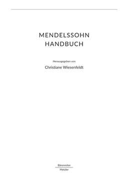 Mendelssohn Handbuch