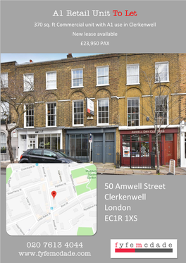 50 Amwell Street Clerkenwell London EC1R 1XS