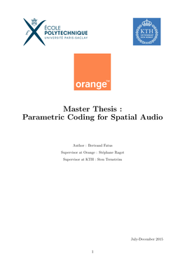 Parametric Coding for Spatial Audio
