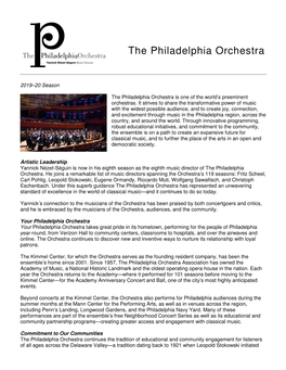 The Philadelphia Orchestra