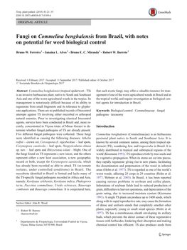 Fungi on Commelina Benghalensis from Brazil, with Notes on Potential for Weed Biological Control