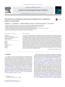 Did Prehistoric and Roman Mining and Metallurgy Have a Significant