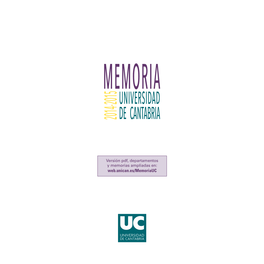 Web.Unican.Es/Memoriauc Memoria 2014-2015 © Universidad De Cantabria