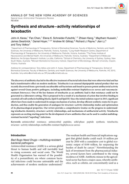 Synthesis and Structure−Activity Relationships of Teixobactin