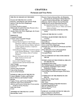 CHAPTER 6 Perineum and True Pelvis