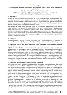 Assessing Impacts of Passive Defense Policies Interventions on Spatial