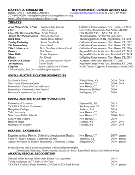 Dexter J. Singleton Resume